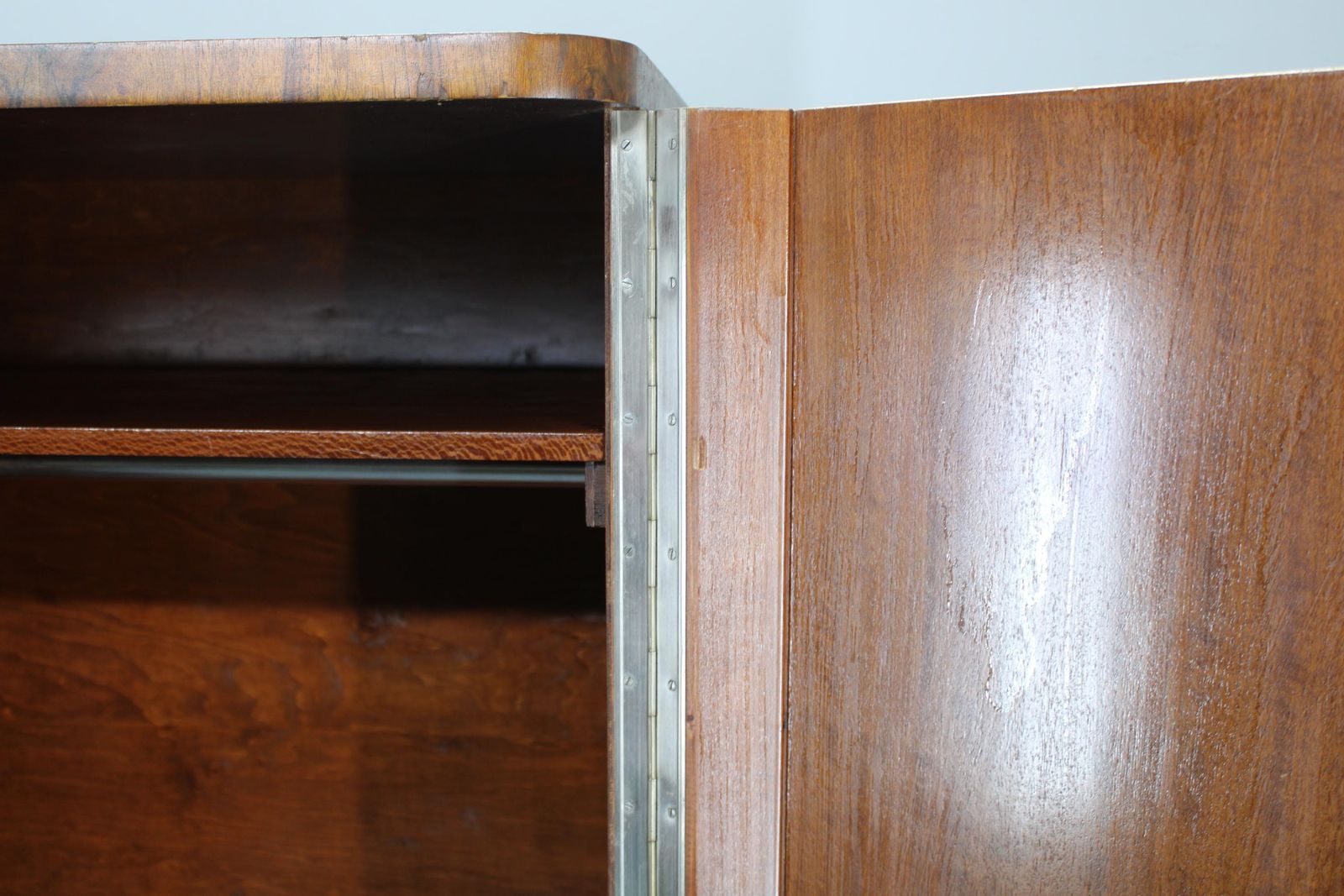 1930s Bauhaus Wardrobe By Vichr & Spol In Walnut Finish, Czechoslovakia photo vinterior