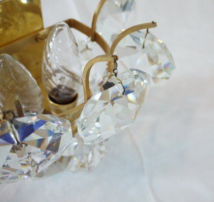 German Crystal And Brass Sconces By Christoph Palme, 1960s, Set Of 2 photo vinterior