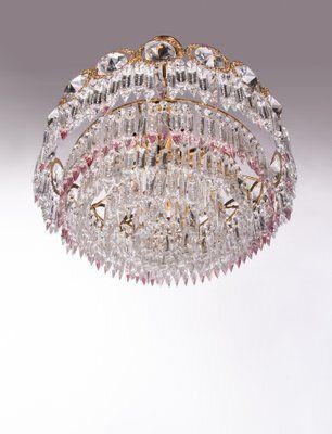 Swarovski Crystal & Brass Chandelier Attributed To Palwa, Germany, 1960s photo buy