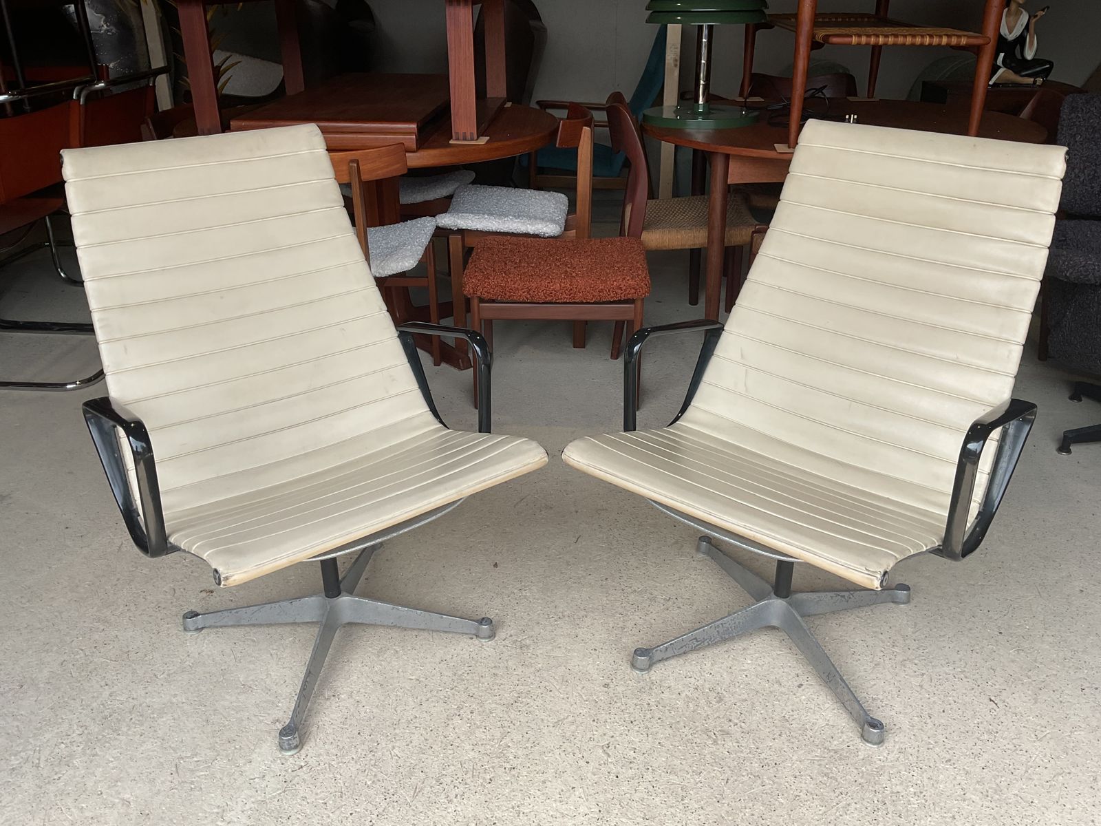 Pair Of Charles & Ray Eames For Herman Miller Co. Group Lounge Chairs, Model 681/82, C. 1959 photo for sale