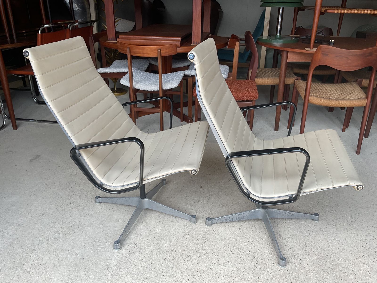 1585.0 Pair Of Charles & Ray Eames For Herman Miller Co. Group Lounge Chairs, Model 681/82, C. 1959 photo