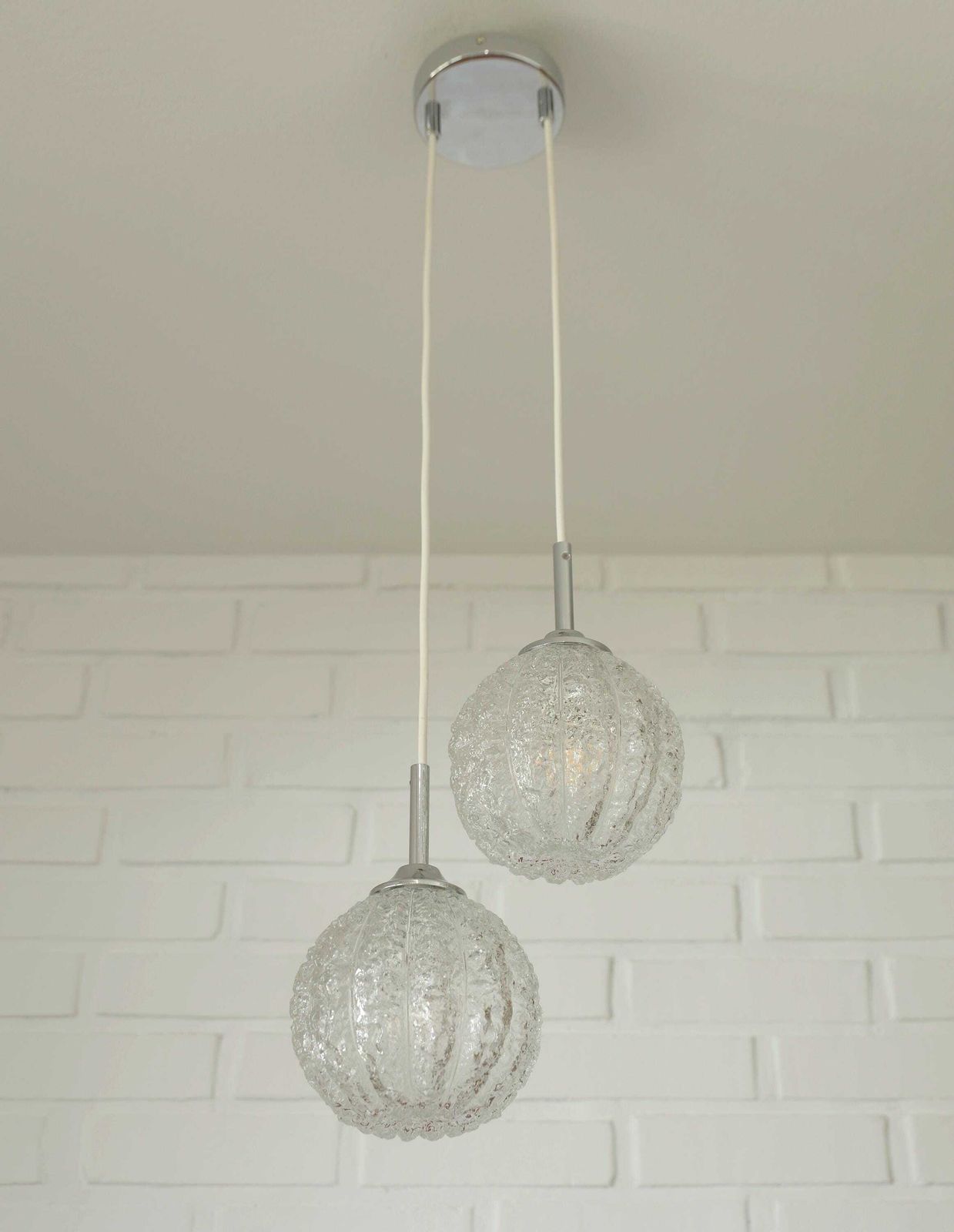 Vintage Bar Lamp / Pendant Light / Redesign Ceiling Light / Mid Century Lighting / Mcm Hanging Lamp / Cascade Light Fixture / Pumpkin Shape photo Lighting