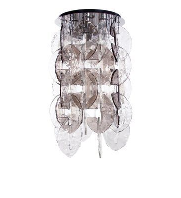 Cascading 25 Amber Murano Chandelier With Interlocking Glass By J. T. Kalmar For Kalmar, 1960s photo for sale
