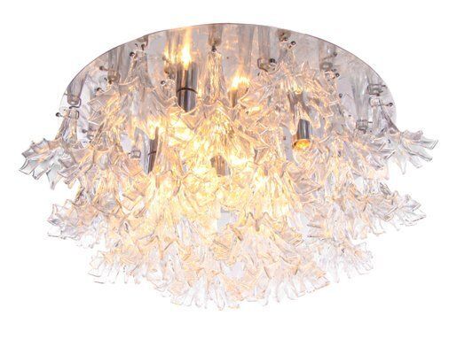 Murano Glass Arethusa Flush Mount Chandelier From Barovier & Toso, 1960s photo furniture