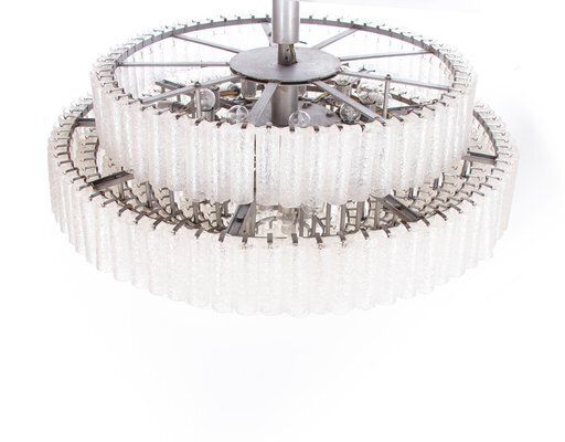 Large Murano Glass Tubes Ballroom Chandelier From Doria, 1960s photo 22850.0