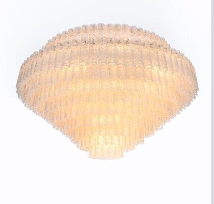 Large Murano Glass Tubes Ballroom Chandelier From Doria, 1960s photo buy
