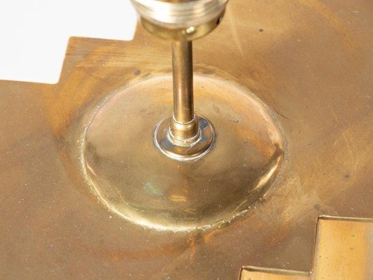 Large Brass Table Lamp By G. Autier, France, 1970s photo vinterior