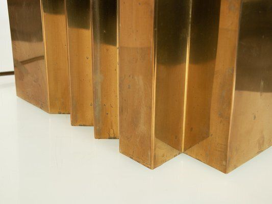 photo for sale Large Brass Table Lamp By G. Autier, France, 1970s