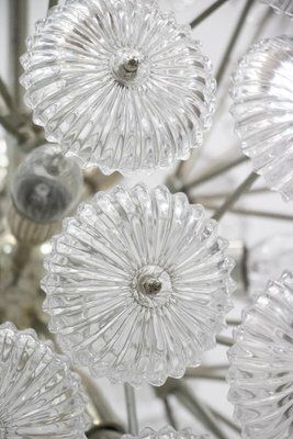 Germany Crystal Snowball Sputnik Chandelier From Palwa, 1960s photo for sale