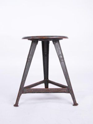Industrial Factory Bauhaus Stool Attributed To Rowac / Robert Wagner, Germany, 1920s photo for sale