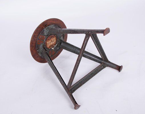 Industrial Factory Bauhaus Stool Attributed To Rowac / Robert Wagner, Germany, 1920s photo vinterior