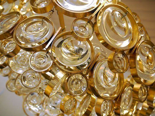 Bubbles Chandelier In Crystal And Gilt Brass By Gaetano Sciolari, 1960s photo 5513.0