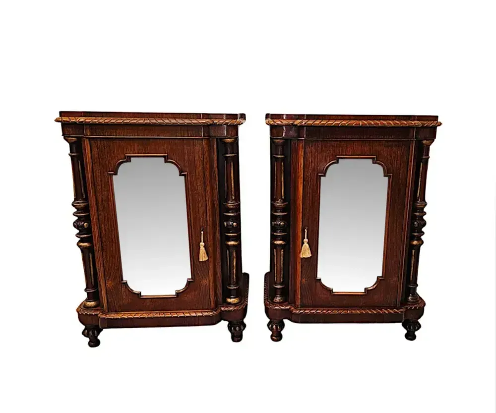 A Very Fine Pair Of 19th Century Pier Cabinets