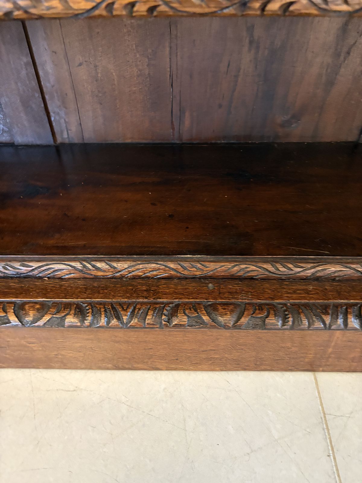 1995.0 Antique 19th Century Carved Oak Open Bookcase photo