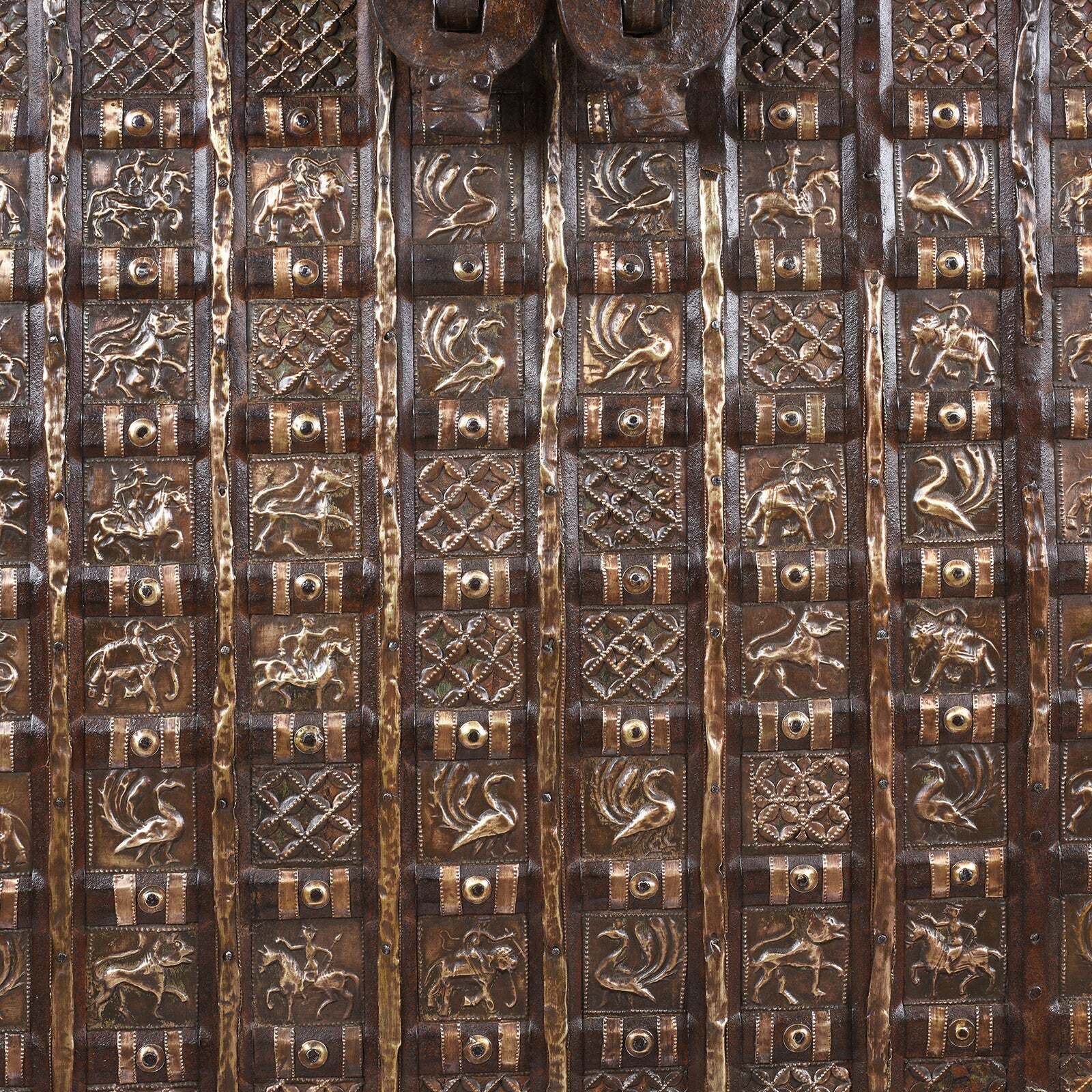 Brass Bound Rosewood Pithara Console Chest, Gujarat   19th Century photo Furniture