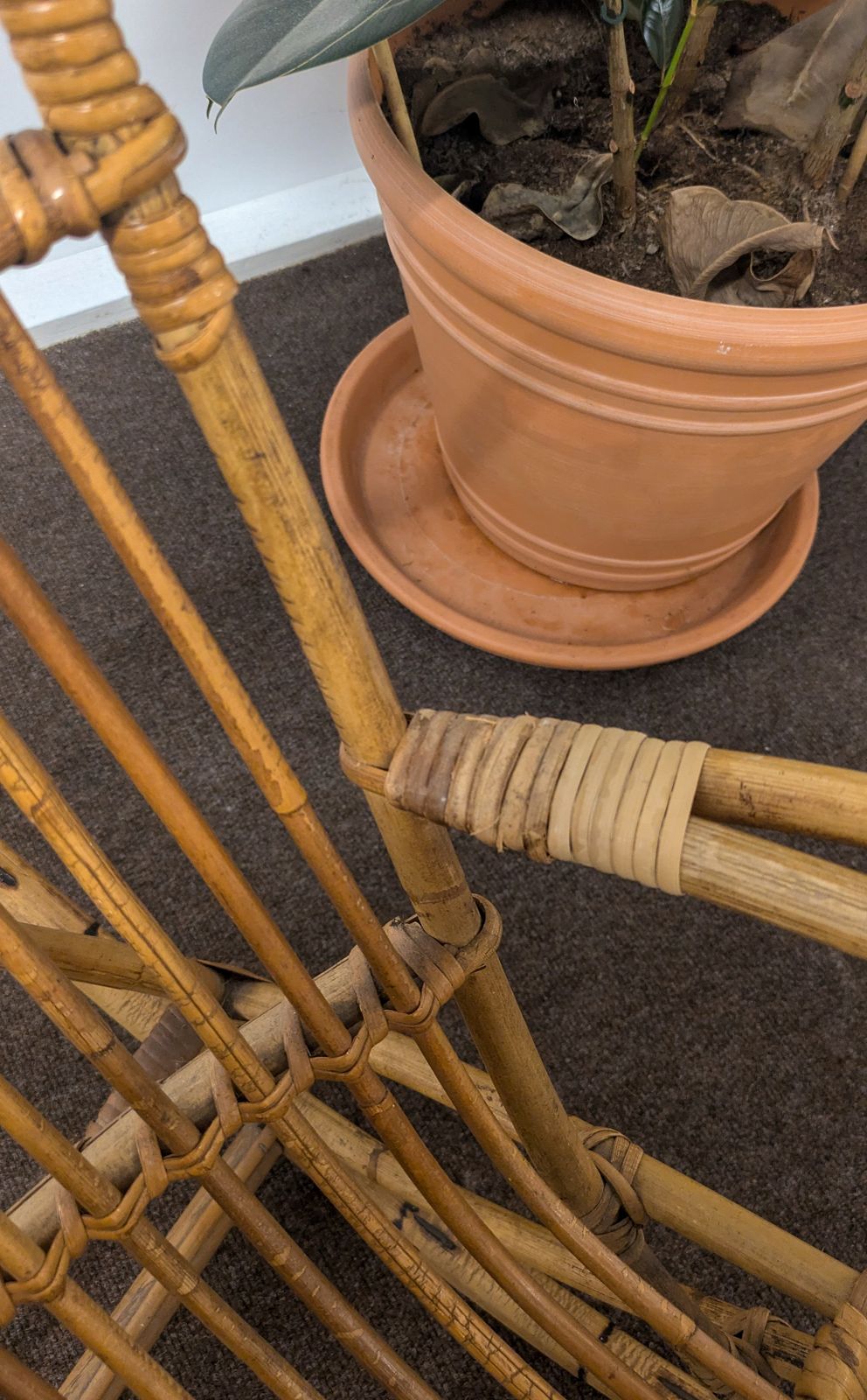 Bamboo Cane Rocking Chair, Franco Albini Style photo Furniture