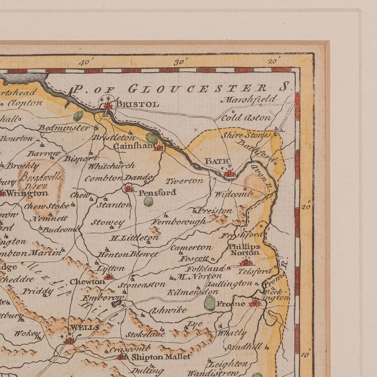 Antique Somerset Map, Thomas Kitchin, English, Cartographic Reference, Georgian photo vinterior