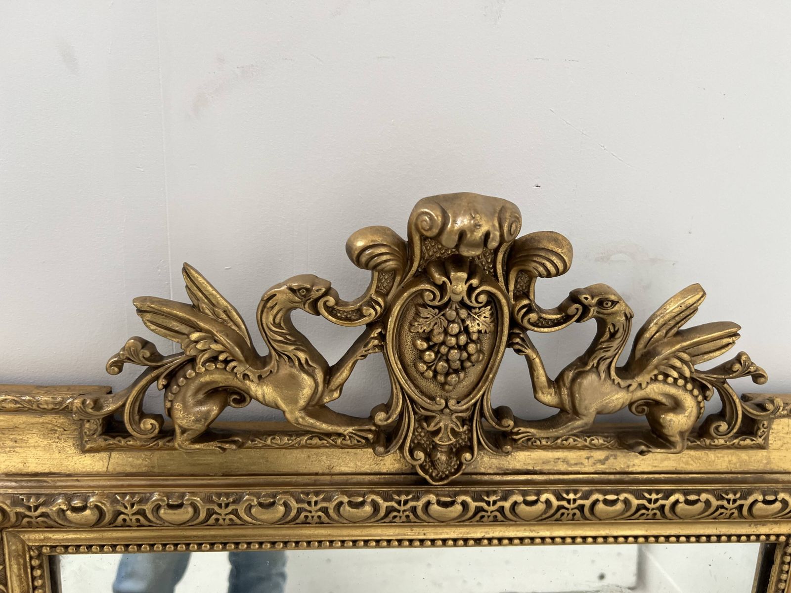 Louis XVI Style Mirror In Wood And Gilded Stucco, 19th Century photo vinterior