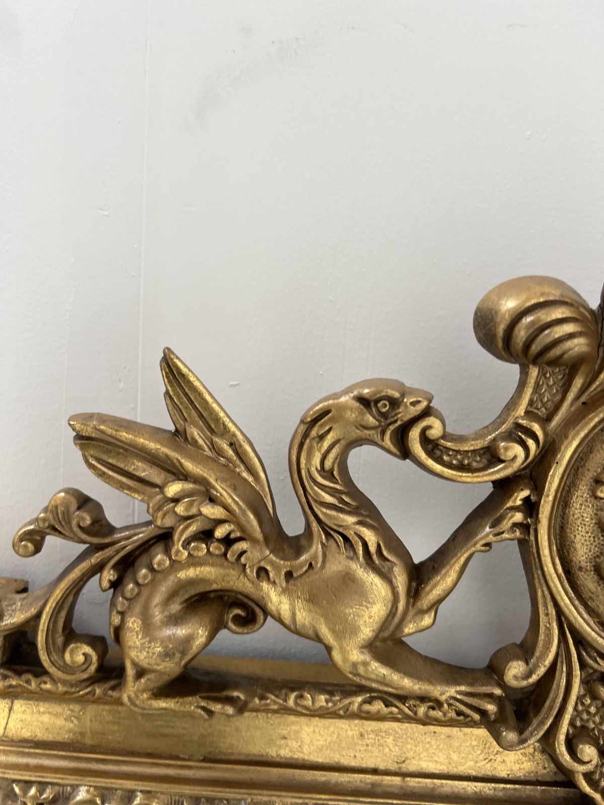 Louis XVI Style Mirror In Wood And Gilded Stucco, 19th Century photo vintage