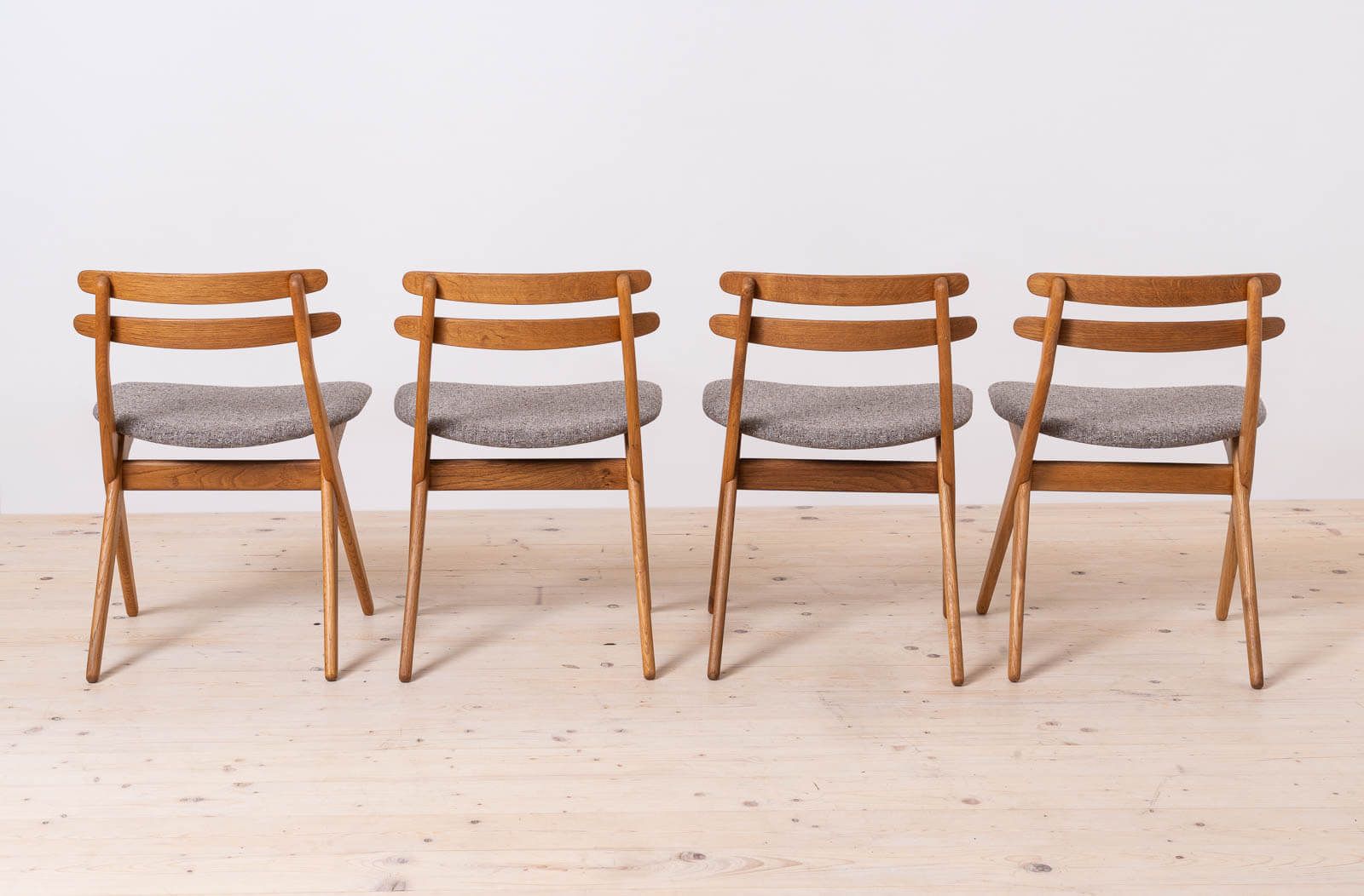 Set Of 4 Dining Chairs, Model Saks By Poul Volther, Timless Danish Design, Fully Restored photo for sale
