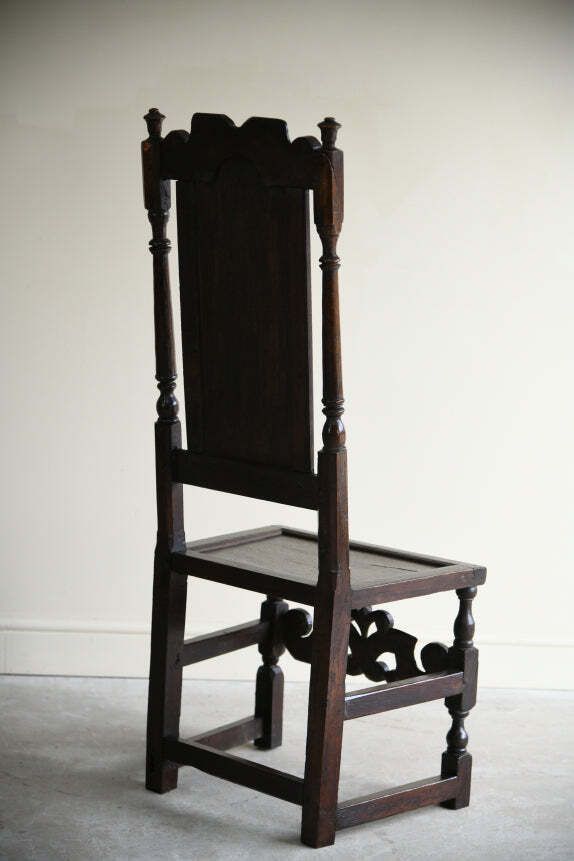 Antique English Oak Chair, 18th Century And Earlier photo furniture