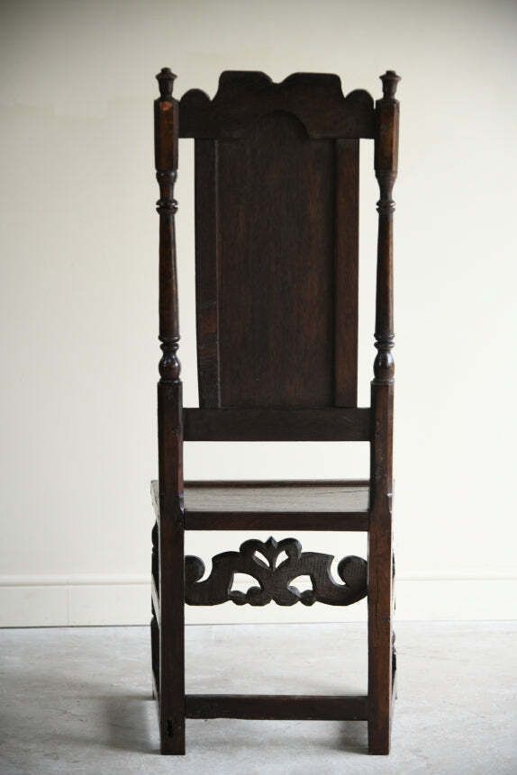 photo for sale Antique English Oak Chair, 18th Century And Earlier