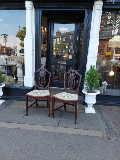 Set Of Six Late 19thc Mahogany Hepplewhite Chairs photo furniture