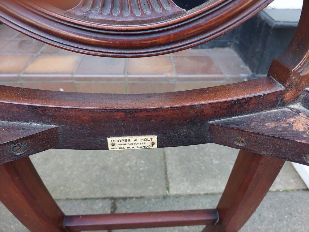 Set Of Six Late 19thc Mahogany Hepplewhite Chairs photo Furniture