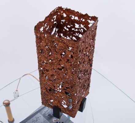 Brutalist Copper Table Lamp By Aimo Tukiainen Oy Moonlight Ltd, Finland, 1960s photo buy