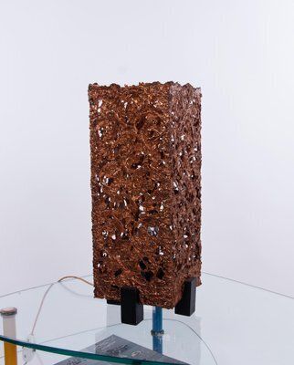photo vinterior Brutalist Copper Table Lamp By Aimo Tukiainen Oy Moonlight Ltd, Finland, 1960s