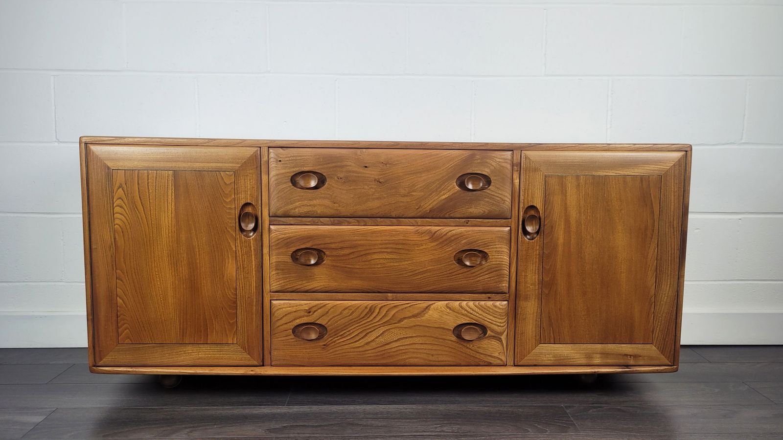Ercol Low Sideboard, 1970s photo furniture