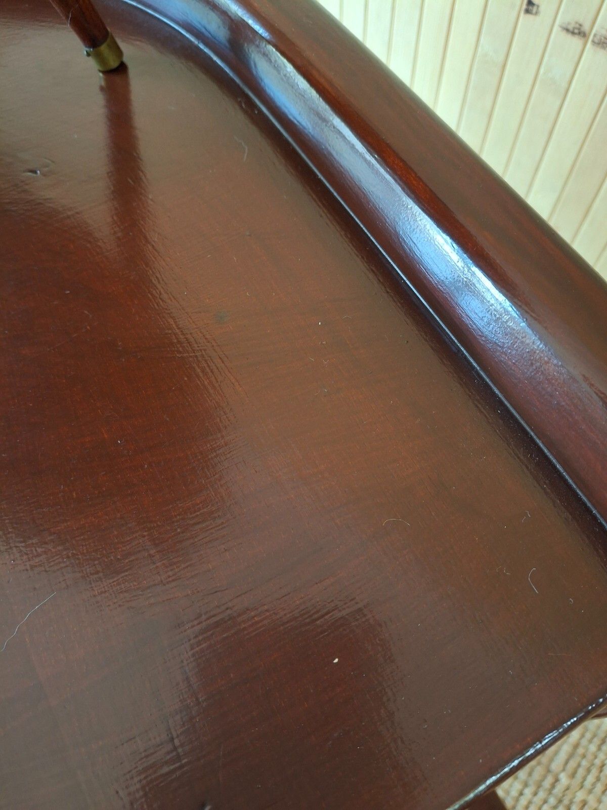 Fab Vintage Chippy Heath Mid Century Teak Telephone Seat Hall Table Goatskin photo vintage
