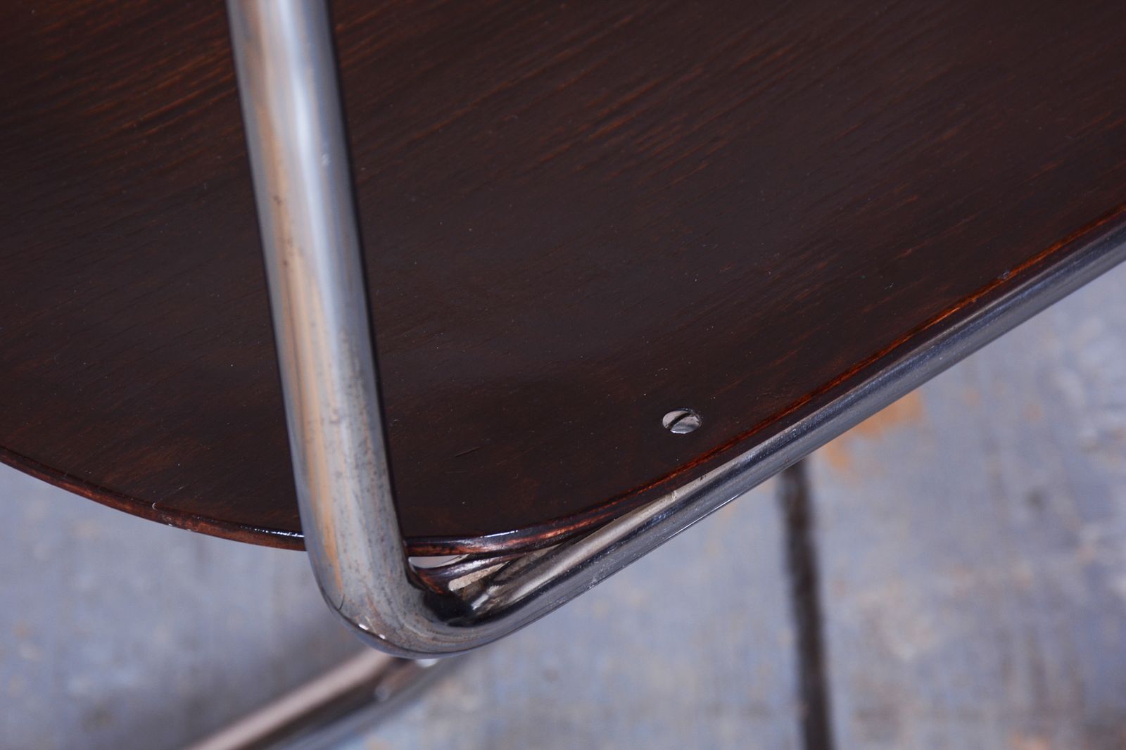 Restored Bauhaus Chair, By Mart Stam For R. Slezak, Beech, Chrome, Czech, 1920s photo 450.0