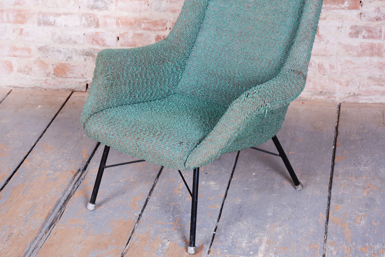 Original Mid Century Wingchair, By Miroslav Navratil, Fiberglass, Czech, 1960s photo Furniture