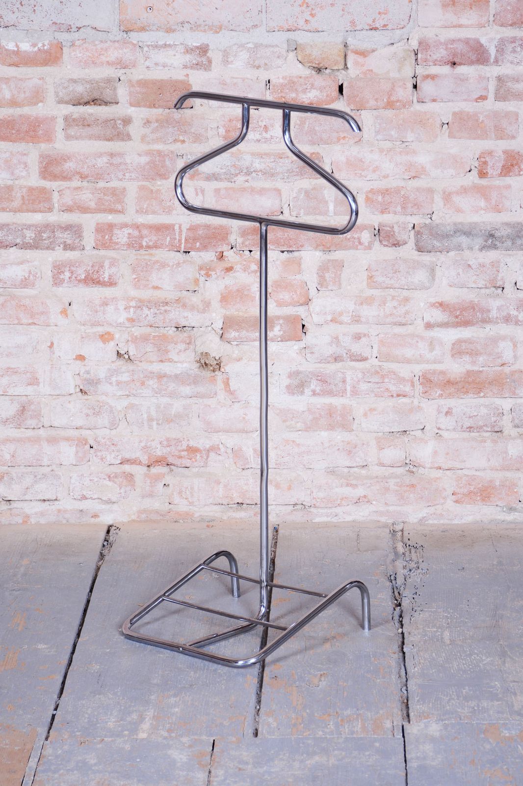 Original Bauhaus Clothes Valet, By Robert Slezák, Chrome, Czech, 1930s photo furniture