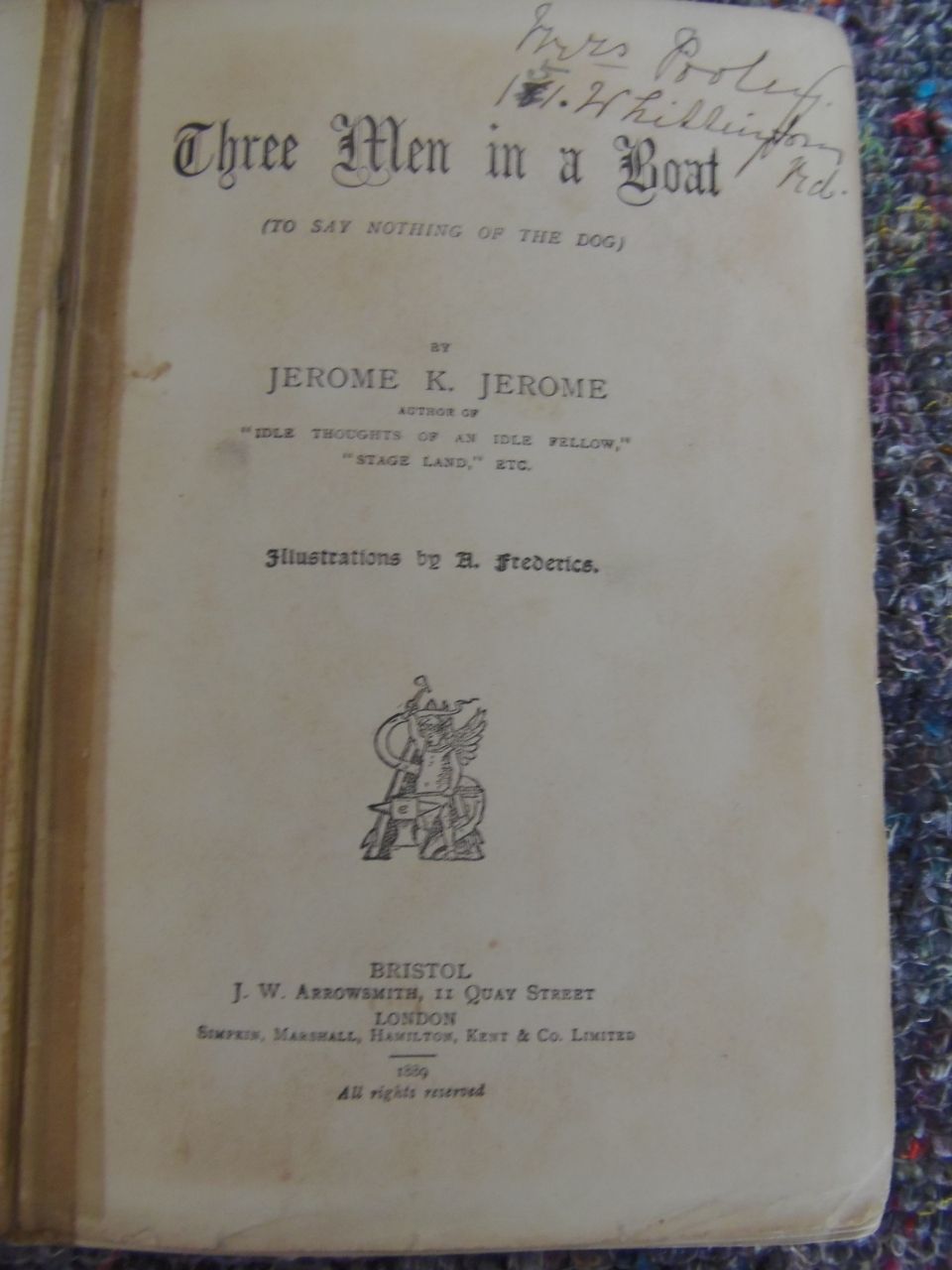 Three Men In A Boat Book By Jerome K Jerome photo 375.0