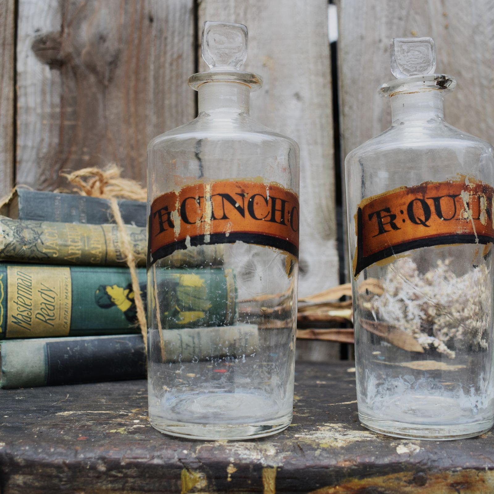 Antique Victorian Chemist Apothecary Tincture Hand Blown Pontil Bottle Set Of 4 photo for sale