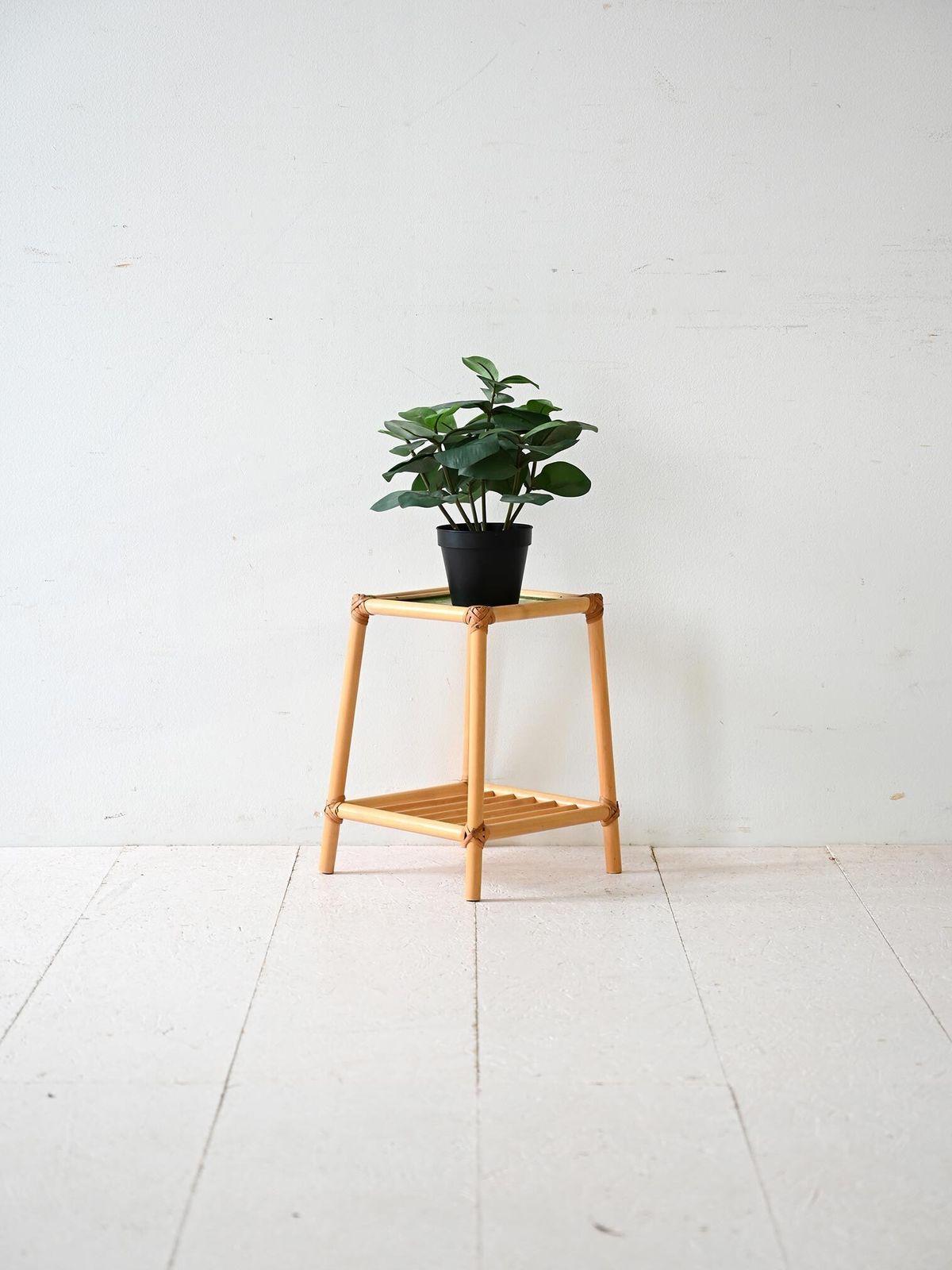 Vintage Bamboo Plantenstandaard