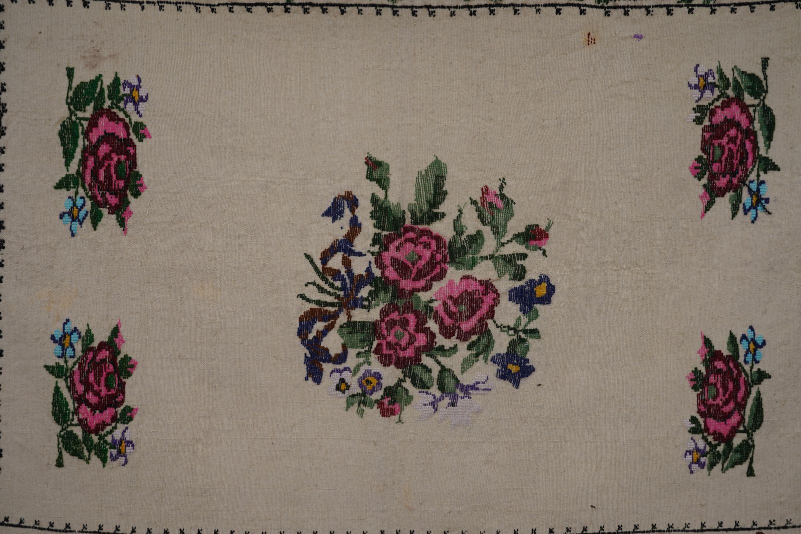 Turkish Aubusson Floral Turkish Kilim Rug 3'1'' X 4'4'' photo furniture
