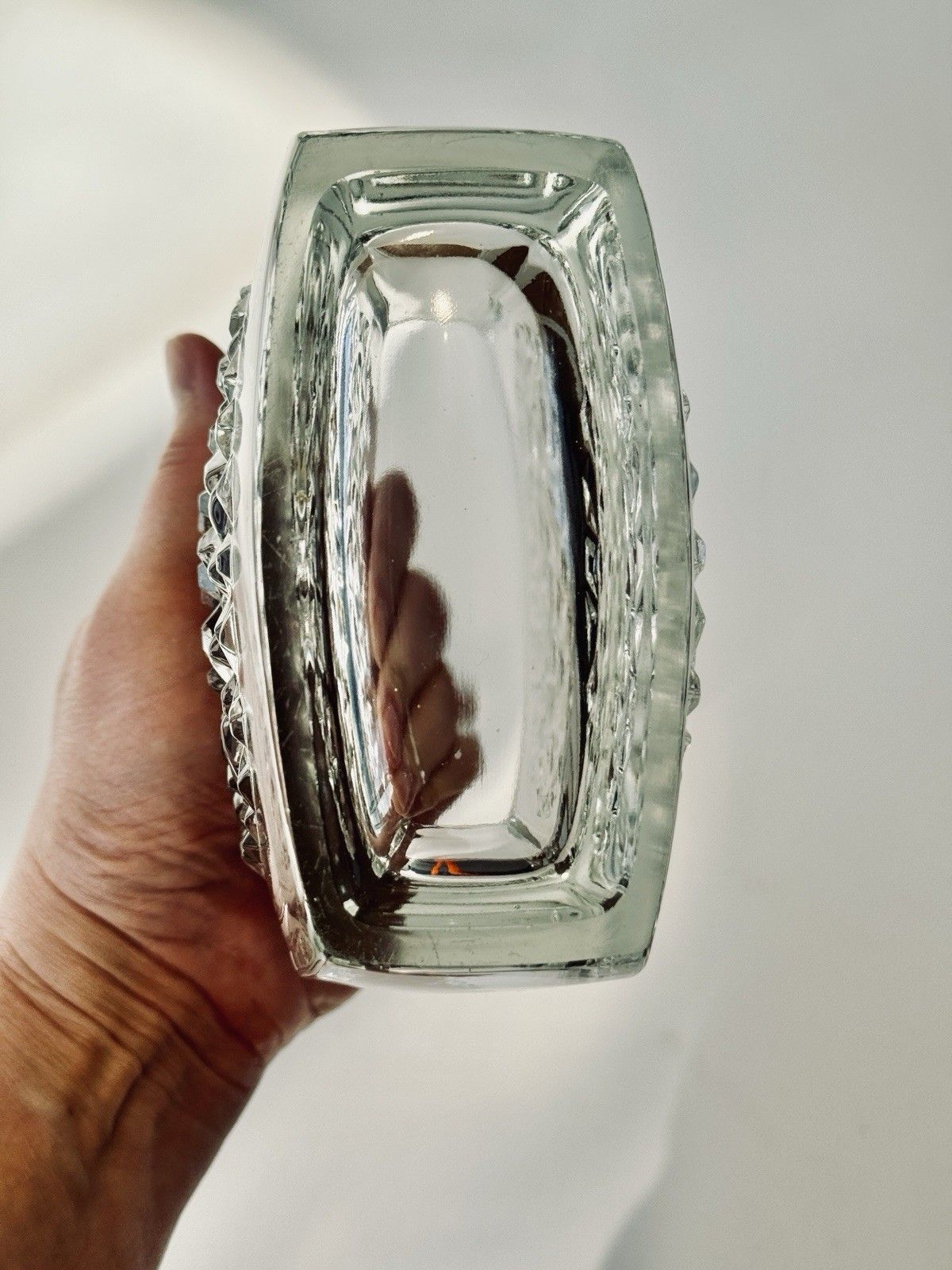 Rudolf Jurnikl For Rudolfova Glassworks "Hobnail" Modernist Vase 1960’s photo vintage