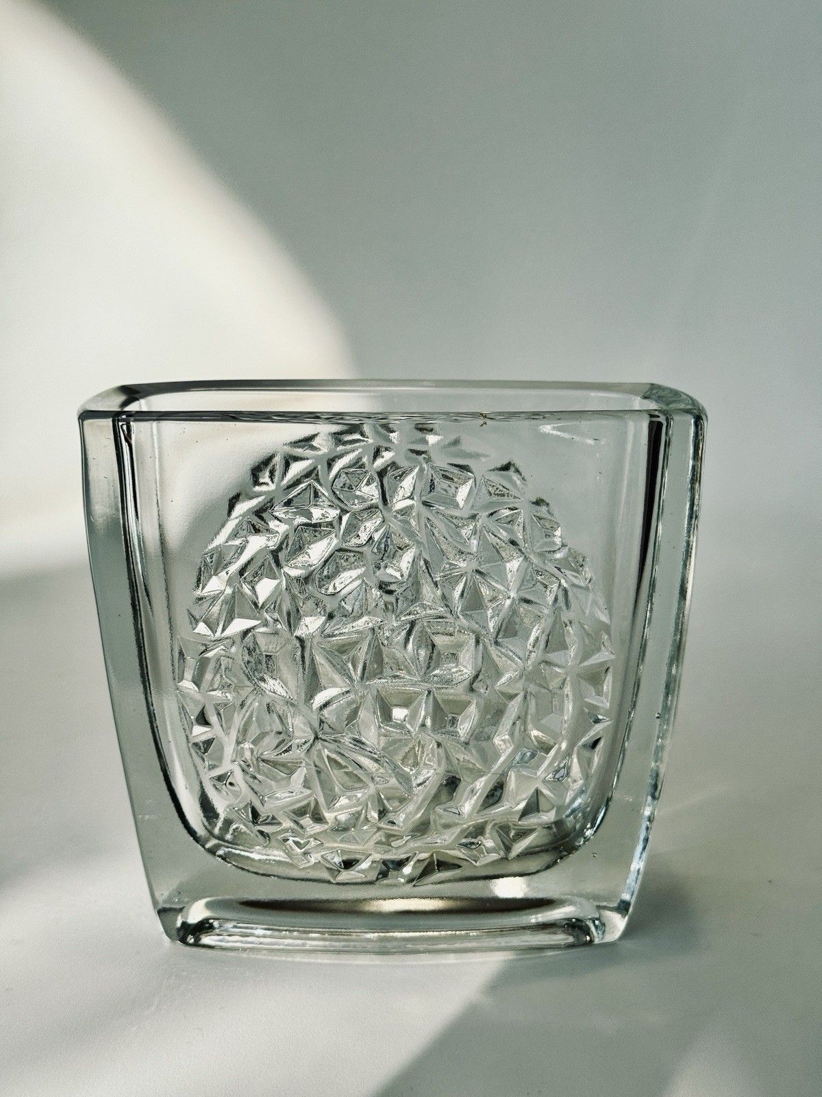 photo buy Rudolf Jurnikl For Rudolfova Glassworks "Hobnail" Modernist Vase 1960’s