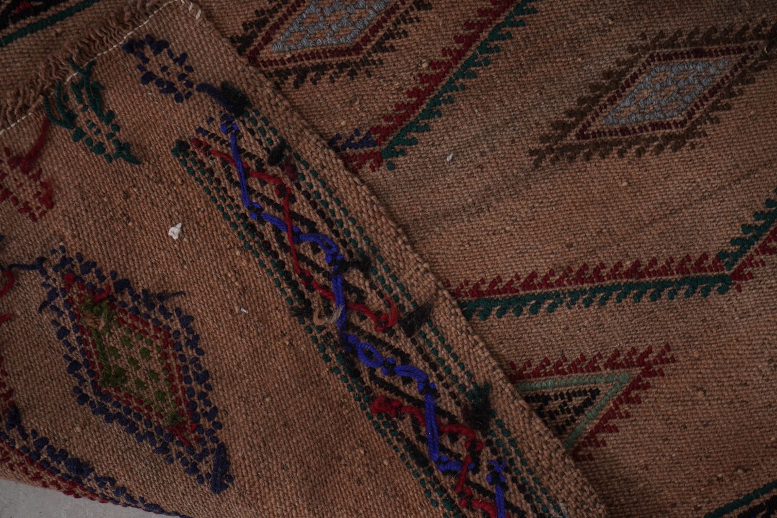 photo for sale Turkish Jajim Runner With Faded Tribal Motifs 1'7'' X 12'6''