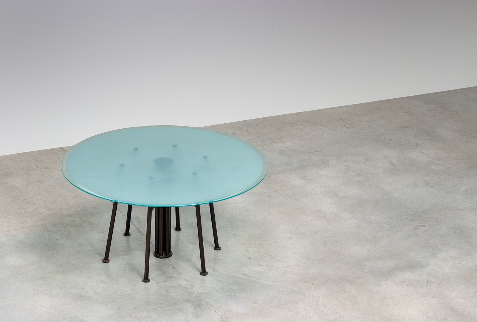 1980s Avant Garde Postmodern Table With Sculptural Geometric Base photo Furniture