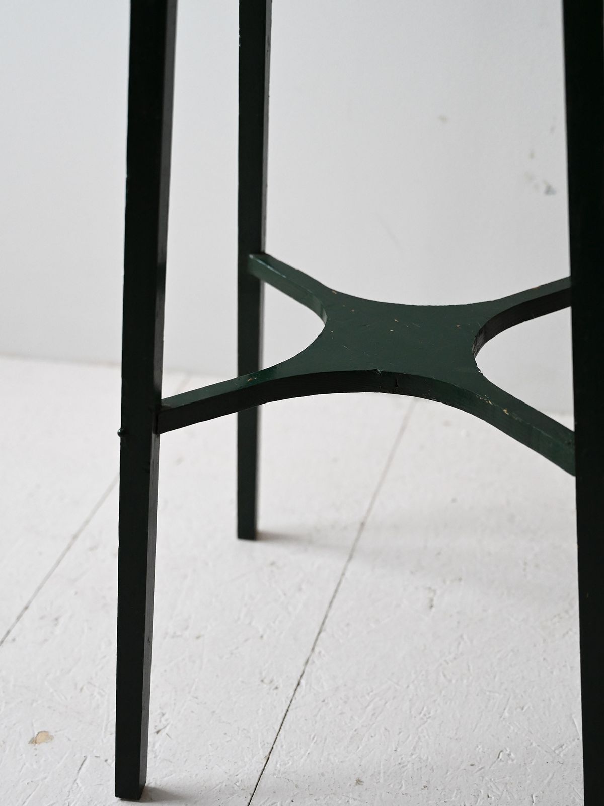 Vintage Swedish Pedestal In Green Painted Wood photo Home Decor