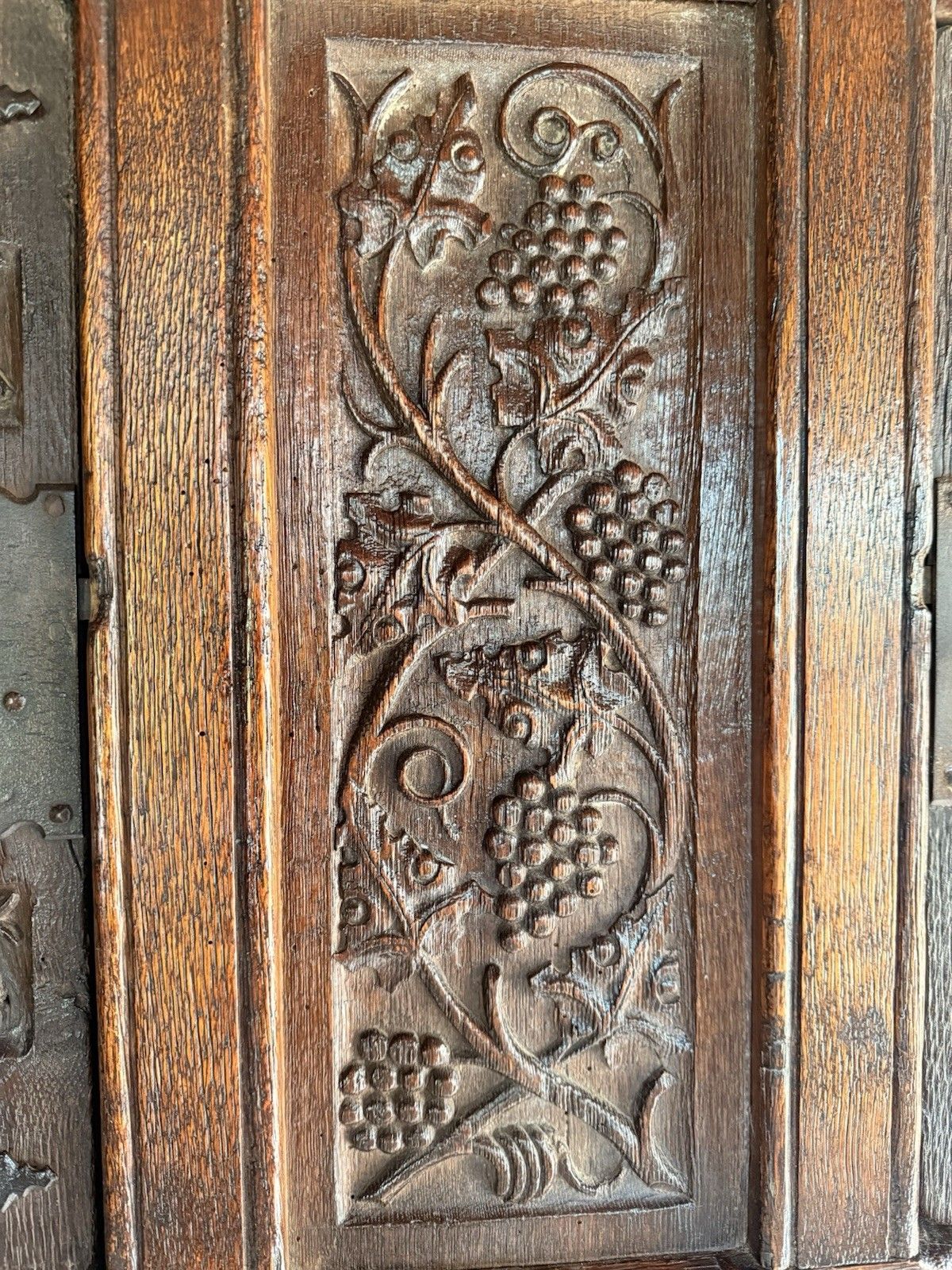 photo for sale Rare Antique Oak Carved Floorstanding Cupboard Cabinet Dresser Buffet C 1700s