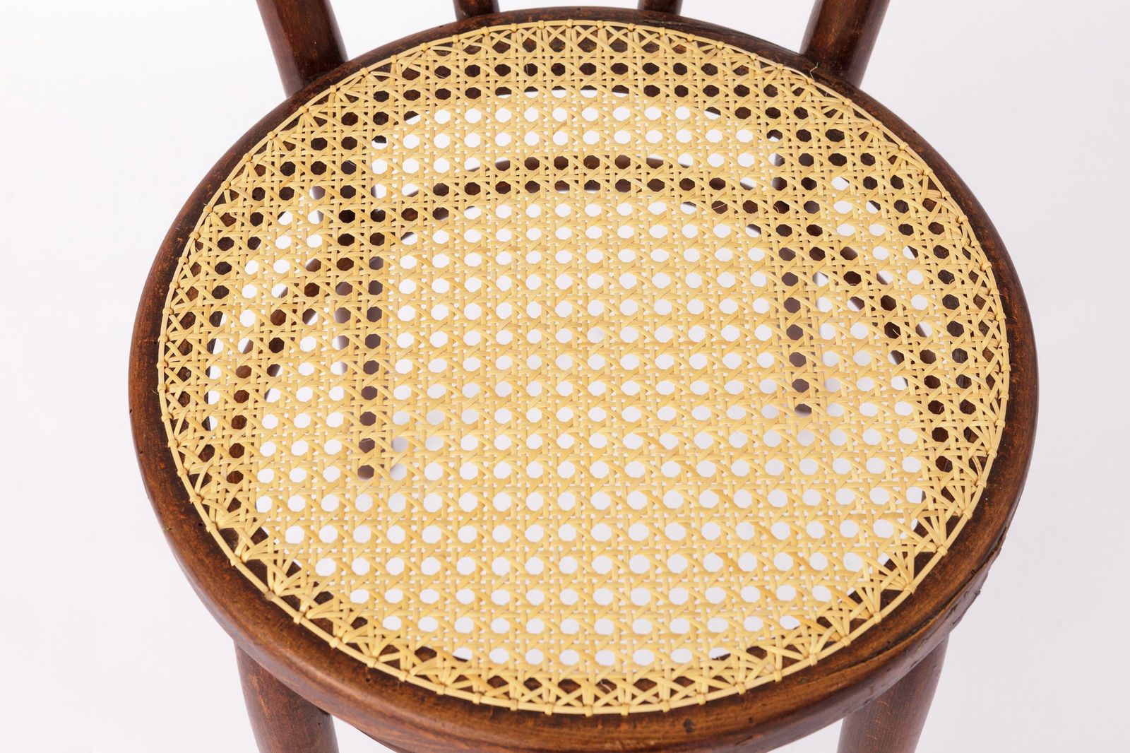 Vintage Bentwood Chair – 1950s 1960s, Beech Wood, New Viennese Weaving, Mid Century Dining Chair photo for sale