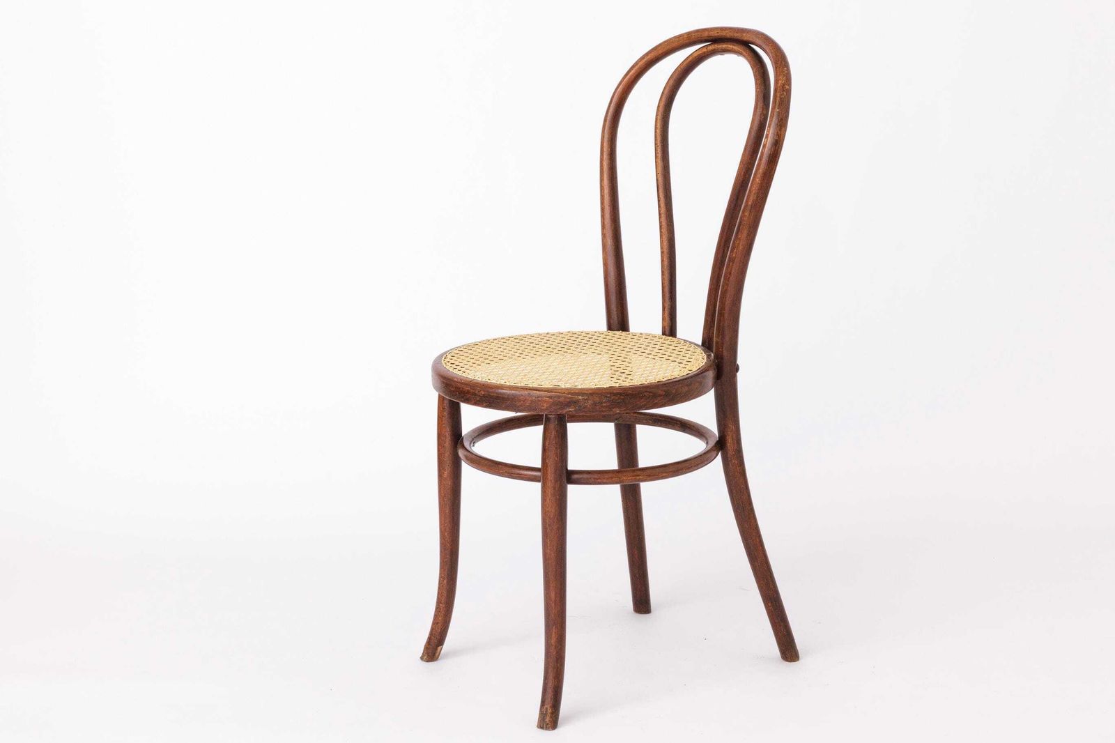 Vintage Bentwood Chair – 1950s 1960s, Beech Wood, New Viennese Weaving, Mid Century Dining Chair photo 401.0
