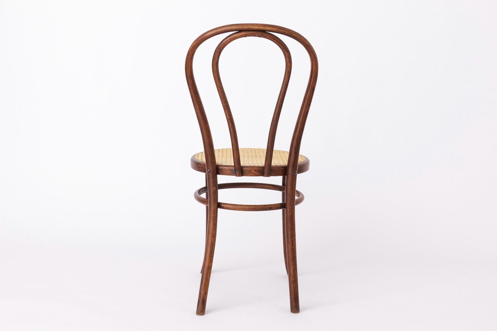 Vintage Bentwood Chair – 1950s 1960s, Beech Wood, New Viennese Weaving, Mid Century Dining Chair photo vintage