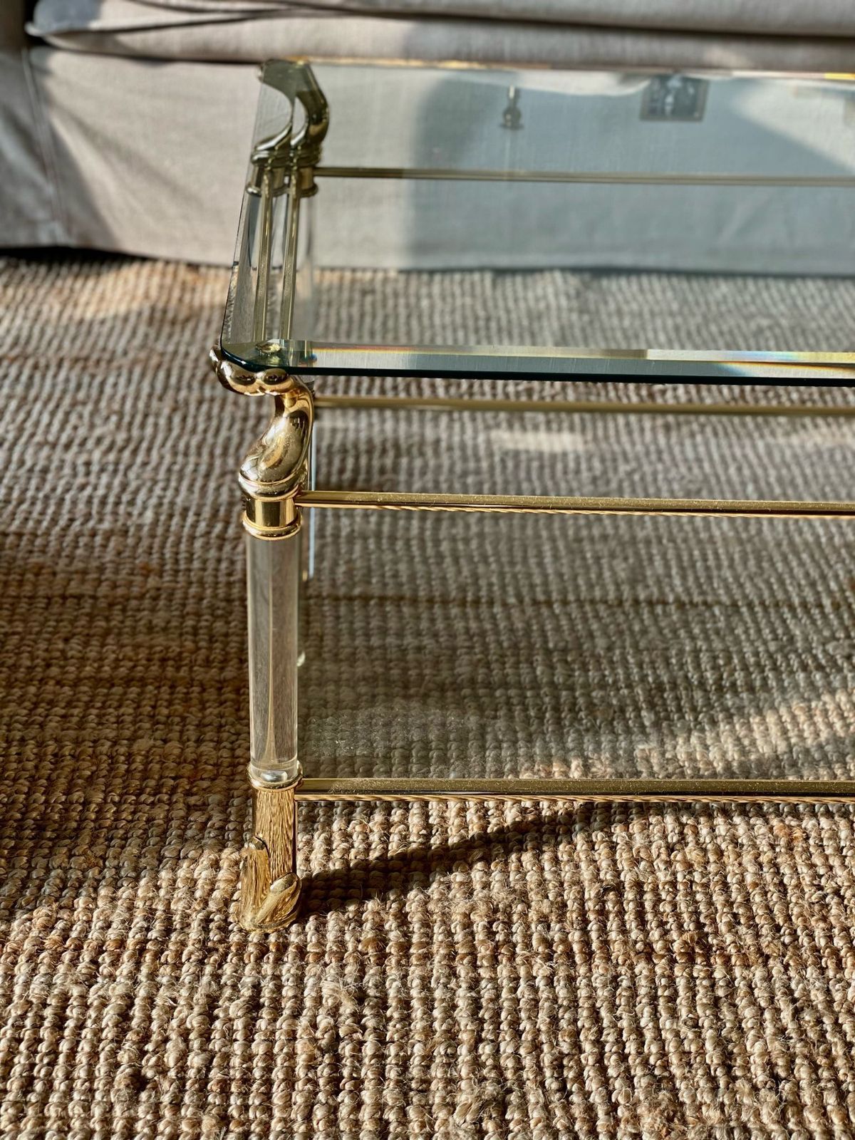Gold & Glass Coffee Table (French Style) photo Furniture