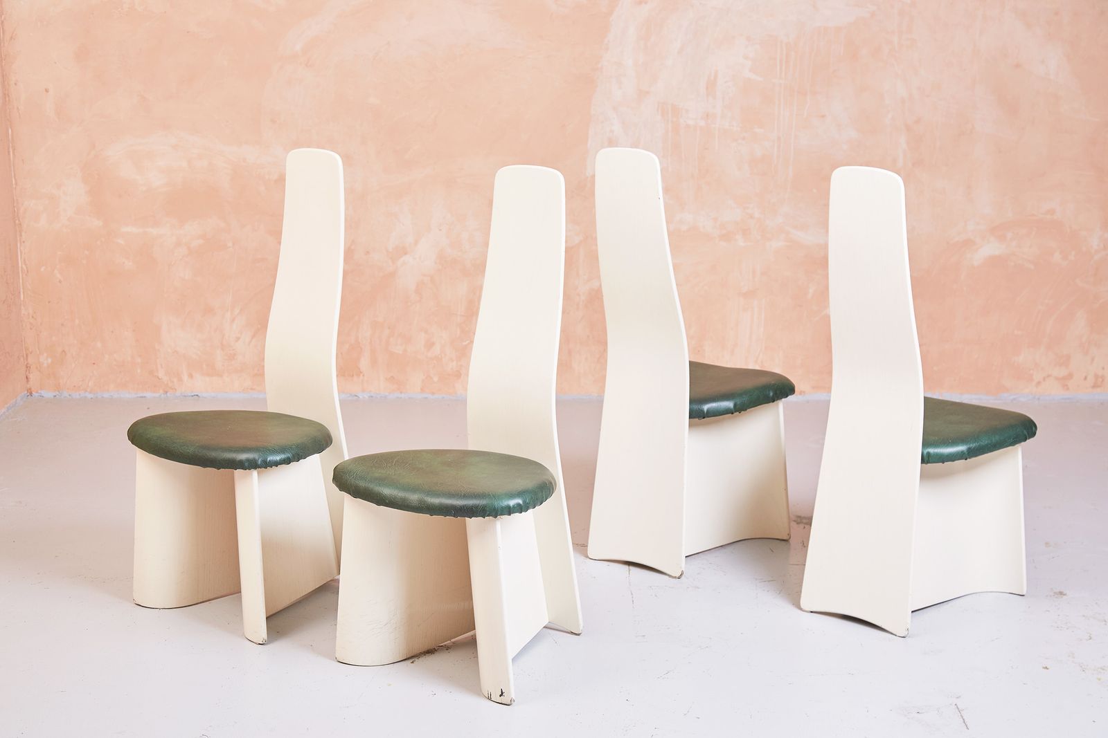 G Plan "New Seasons" Dining Chairs In White Ash   Postmodern And Rare photo 800.0